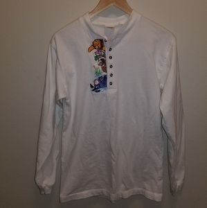 Winnie the Pooh Henley Shirt Disney Store Vintage